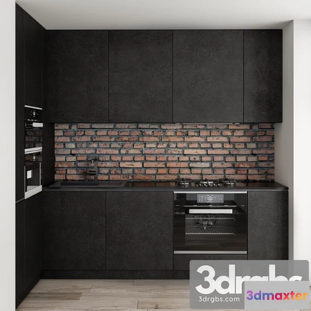 979866 - Kitchen modern brick wall