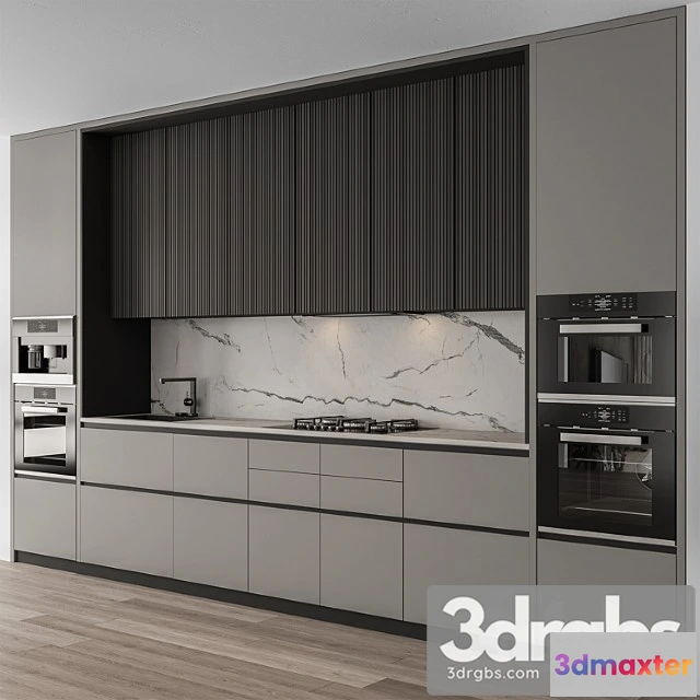 979870 - Kitchen Modern Gray And Black Cabinets 97
