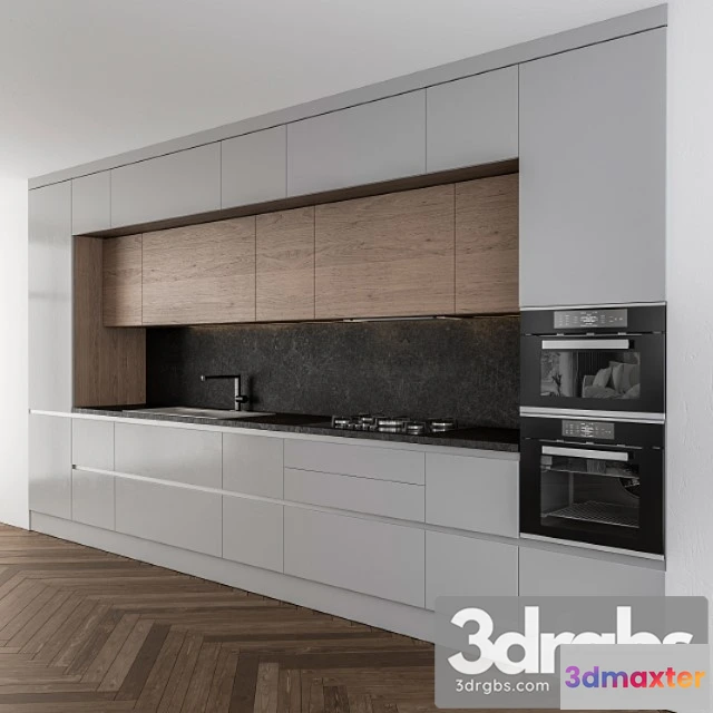 979876 - Kitchen modern gray and wood