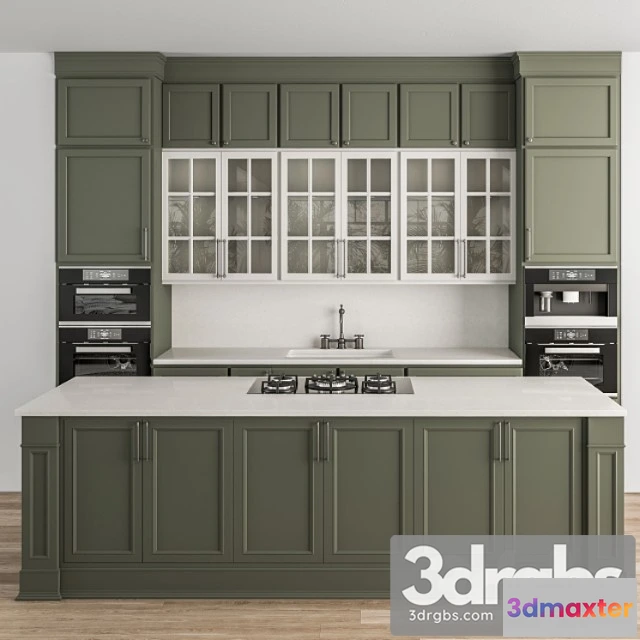 979906 - Kitchen Neo Classic Green and White Set 36