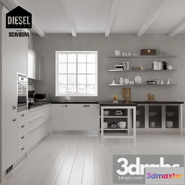980082 - Kitchen scavolini diesel set 02 (v-ray3.6)