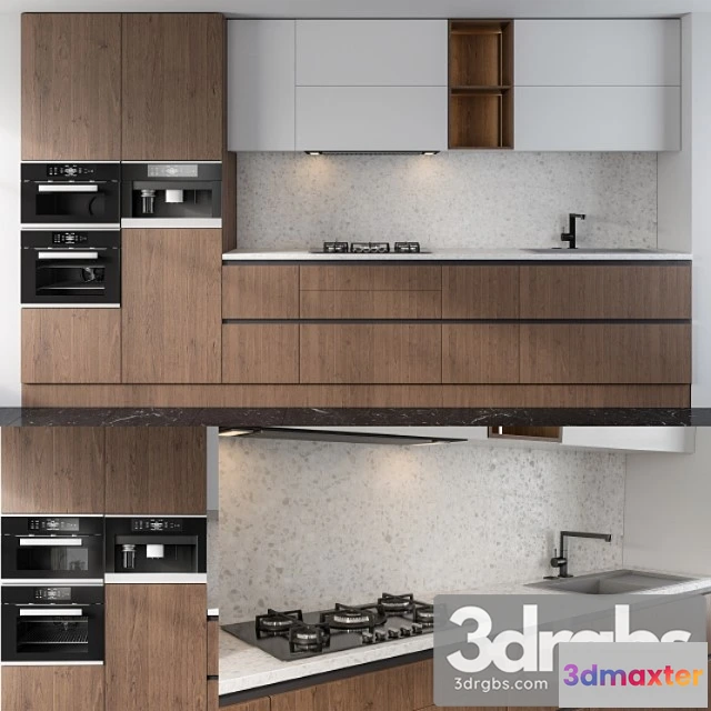 980166 - Kitchen White And Wood