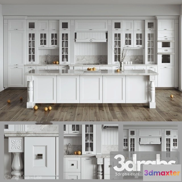 980334 - Neoclassic Kitchen Cabinet 3