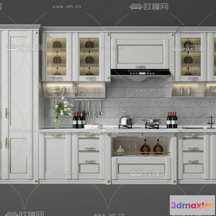 1536826 - KITCHEN 3D MODELS - 3D Model For Interior Design - 11583 3D Max