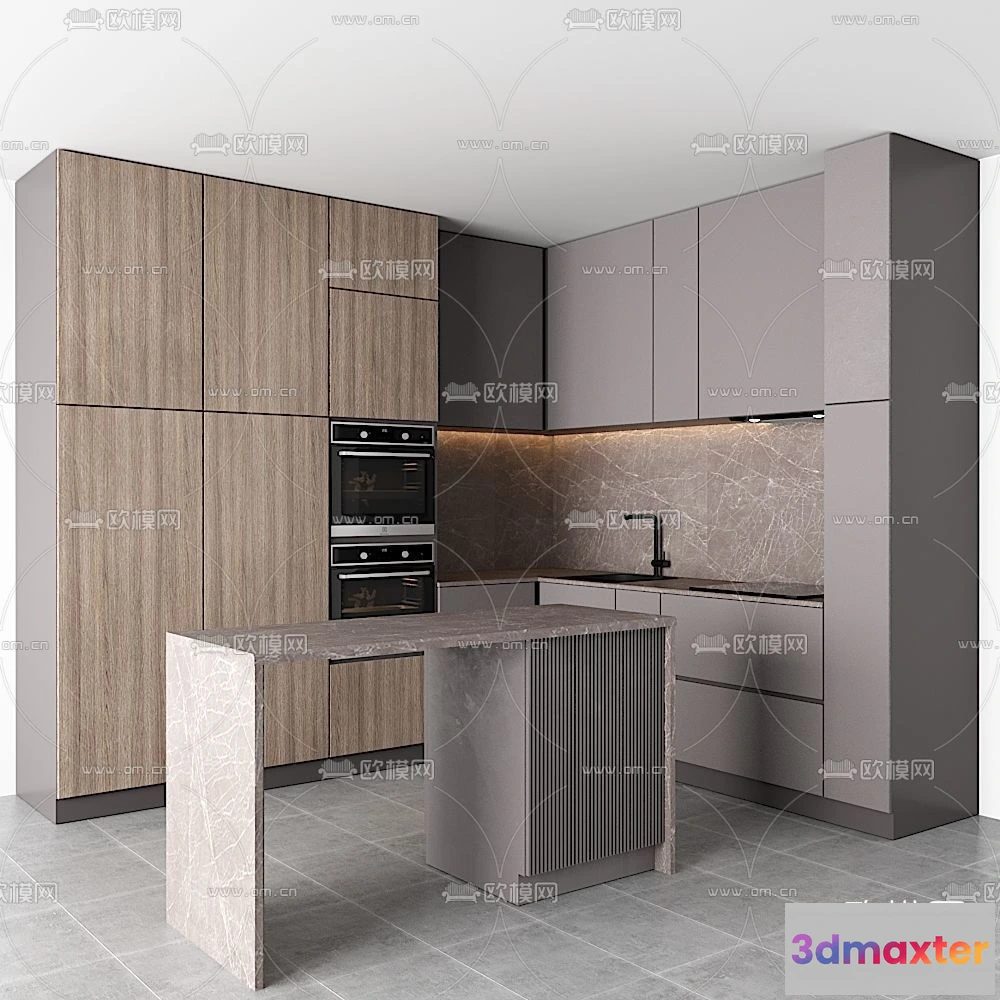 1536836 - KITCHEN 3D MODELS - 3D Model For Interior Design - 11588 3D Max