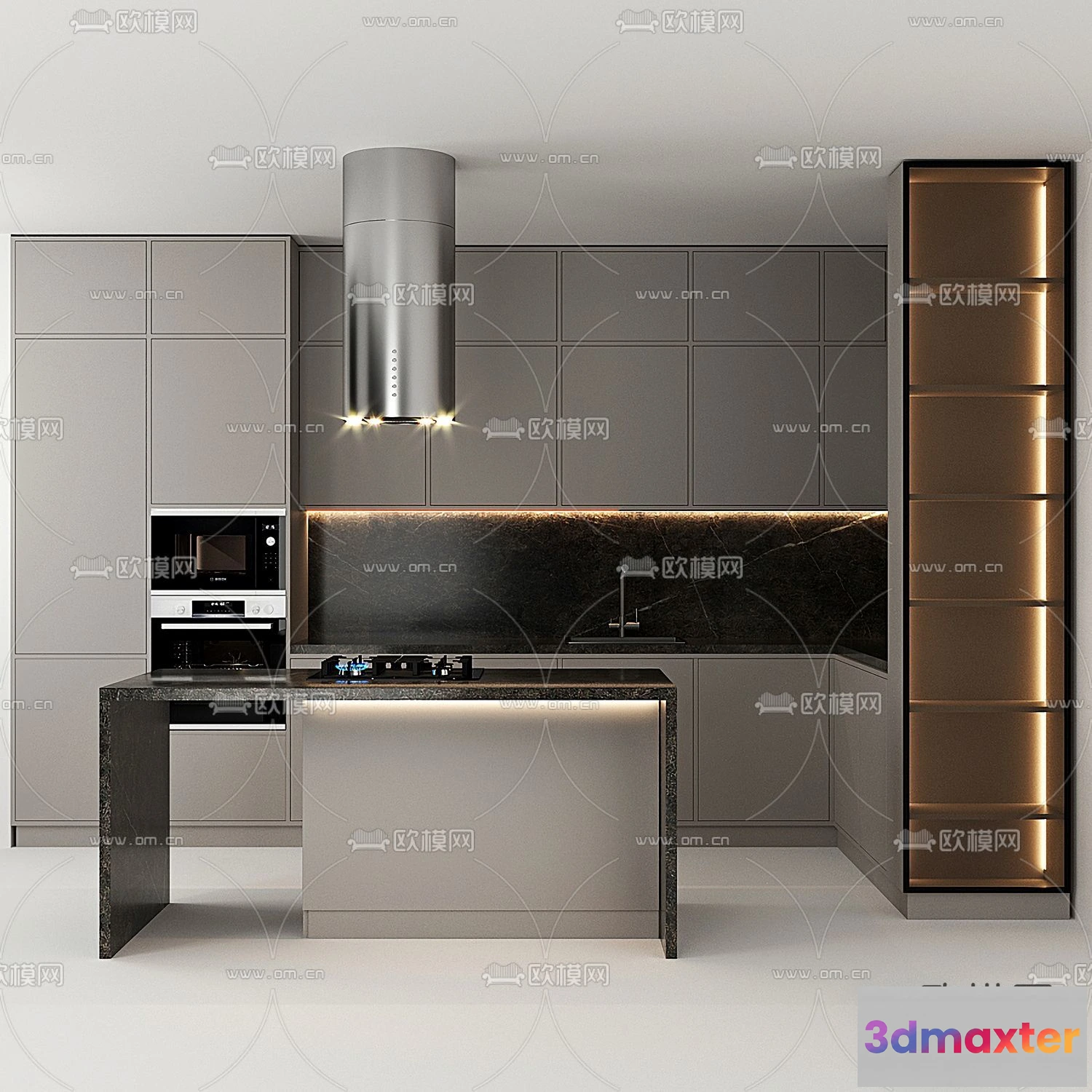 1536842 - KITCHEN 3D MODELS - 3D Model For Interior Design - 11591 3D Max