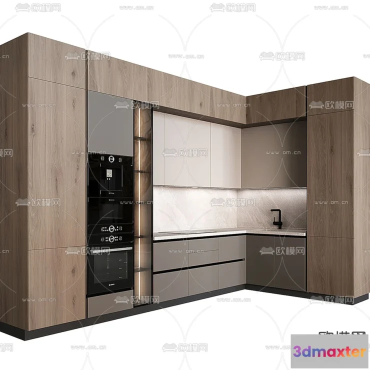 1536854 - KITCHEN 3D MODELS - 3D Model For Interior Design - 11597 3D Max