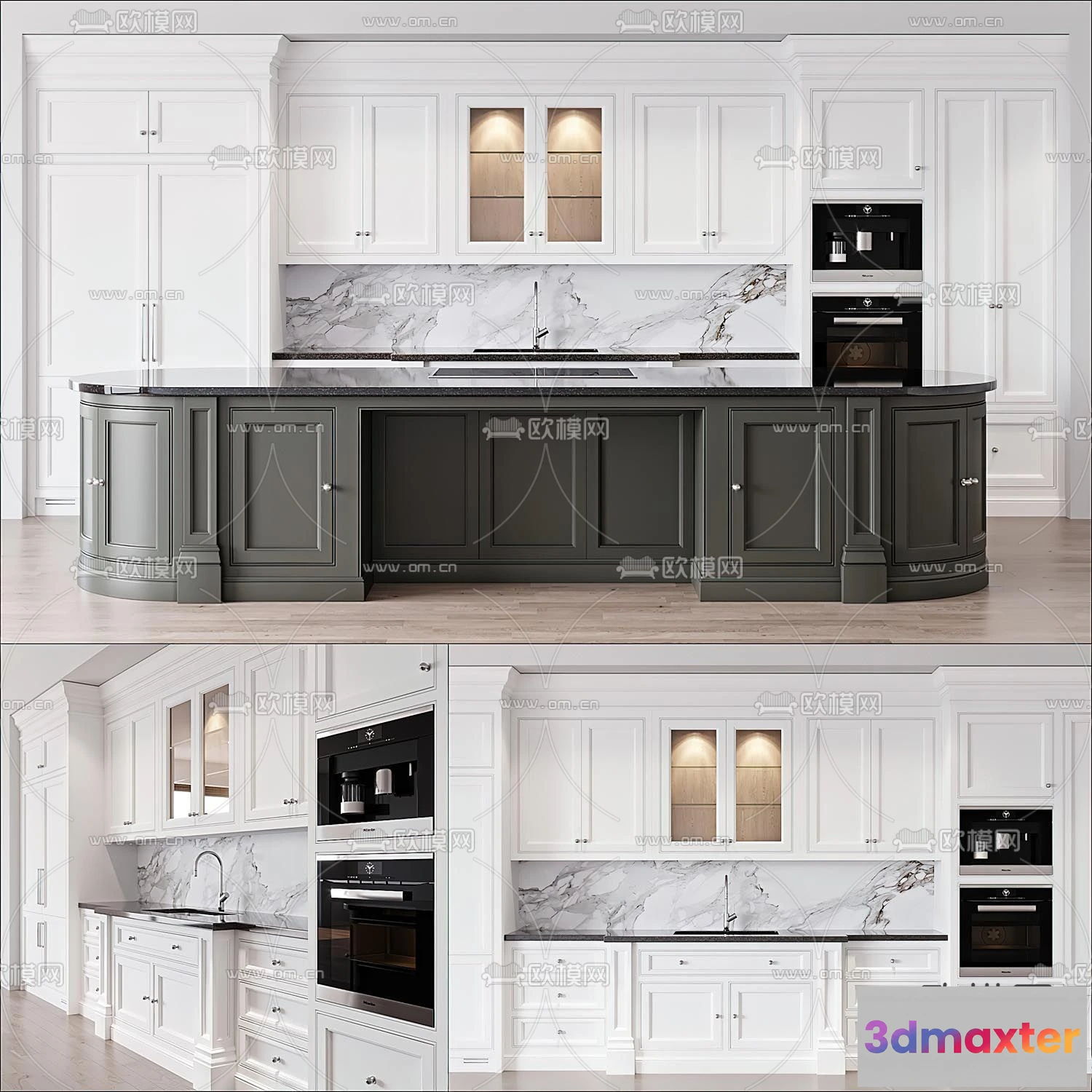 1536860 - KITCHEN 3D MODELS - 3D Model For Interior Design - 11600 3D Max