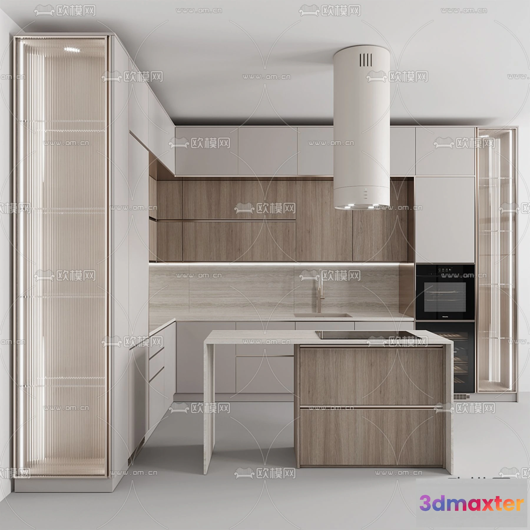 1536874 - KITCHEN 3D MODELS - 3D Model For Interior Design - 11607 3D Max