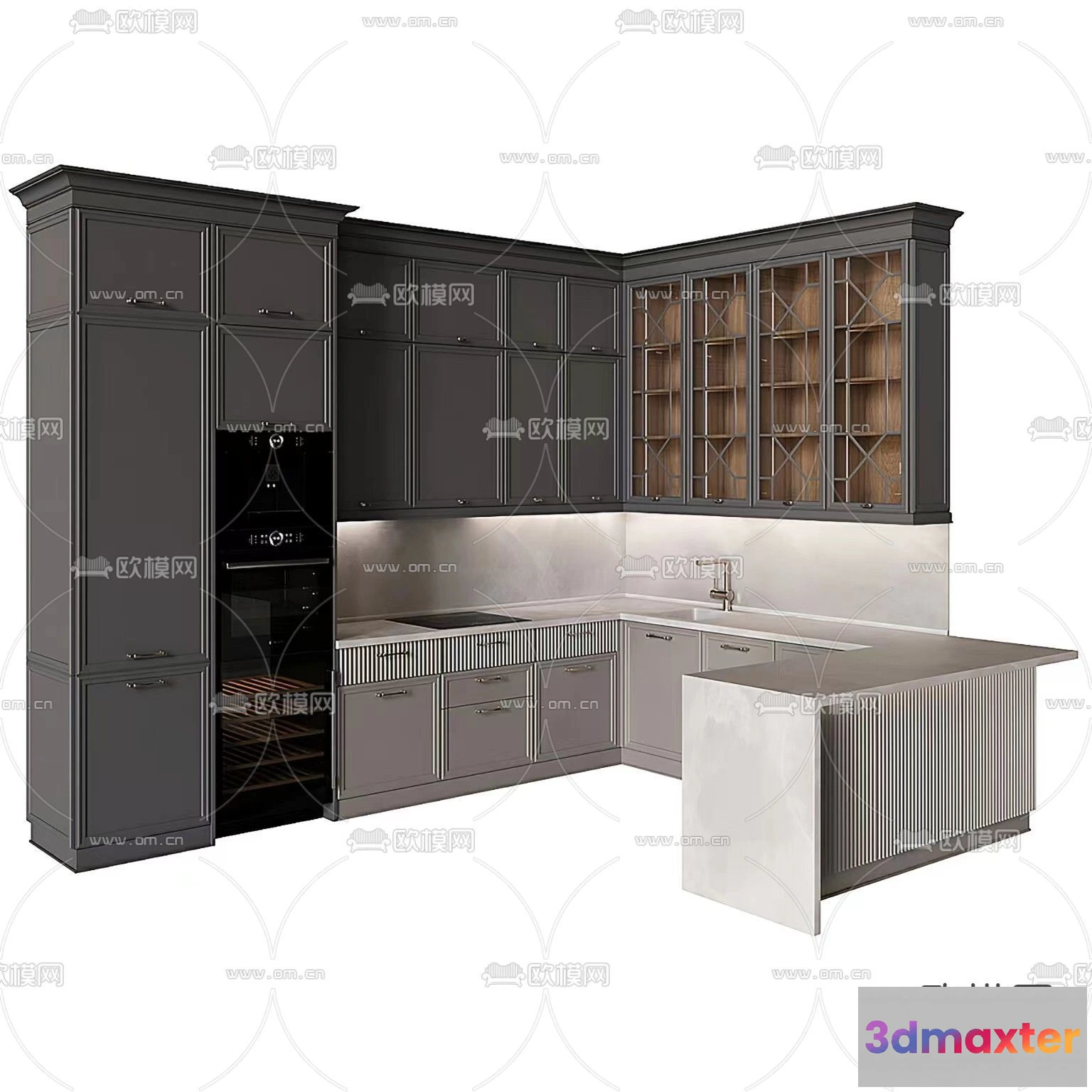 1536886 - KITCHEN 3D MODELS - 3D Model For Interior Design - 11613 3D Max