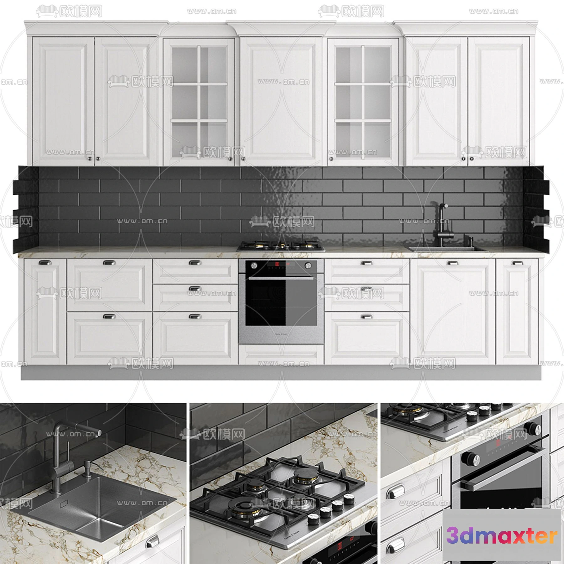 1536894 - KITCHEN 3D MODELS - 3D Model For Interior Design - 11617 3D Max