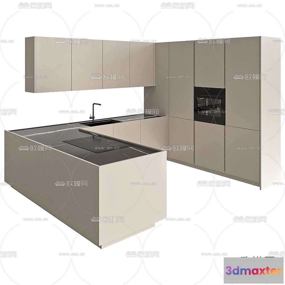 1536898 - KITCHEN 3D MODELS - 3D Model For Interior Design - 11619 3D Max