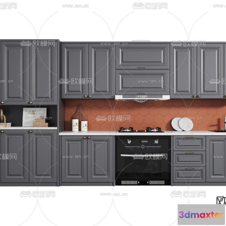 1536908 - KITCHEN 3D MODELS - 3D Model For Interior Design - 11624 3D Max