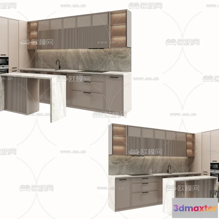 1536914 - KITCHEN 3D MODELS - 3D Model For Interior Design - 11627 3D Max