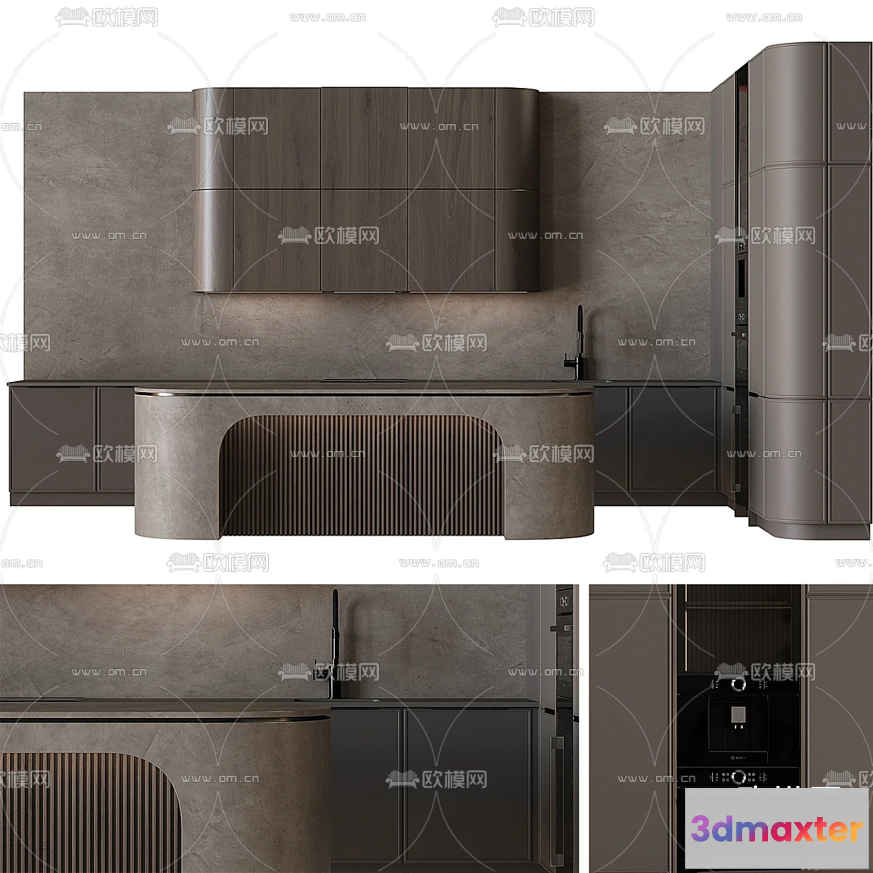 1536916 - KITCHEN 3D MODELS - 3D Model For Interior Design - 11628 3D Max