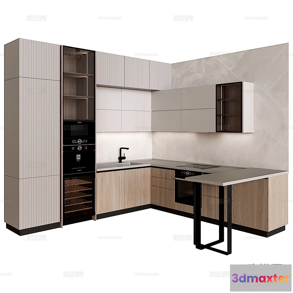 1536940 - KITCHEN 3D MODELS - 3D Model For Interior Design - 11640 3D Max