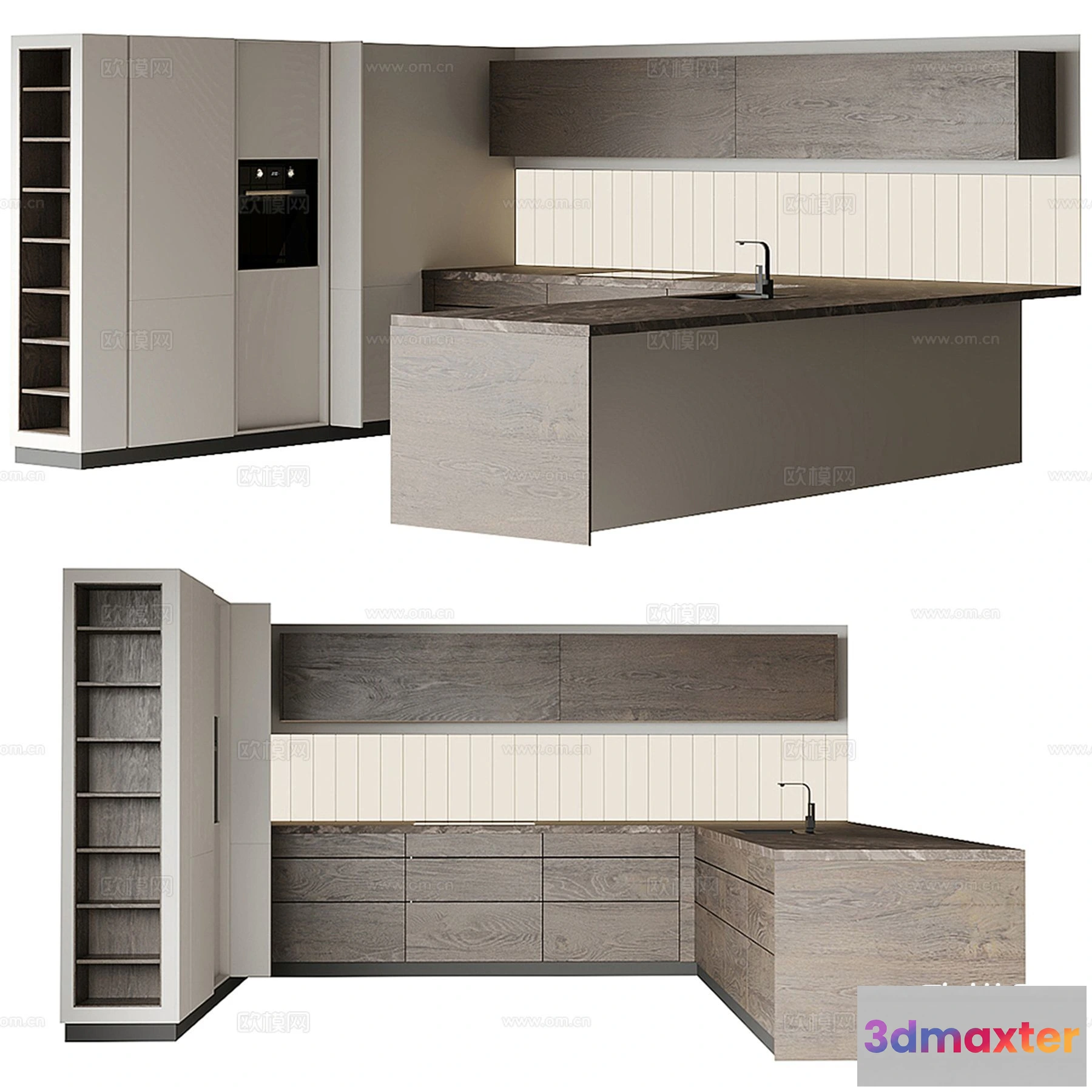 1536948 - KITCHEN 3D MODELS - 3D Model For Interior Design - 11644 3D Max