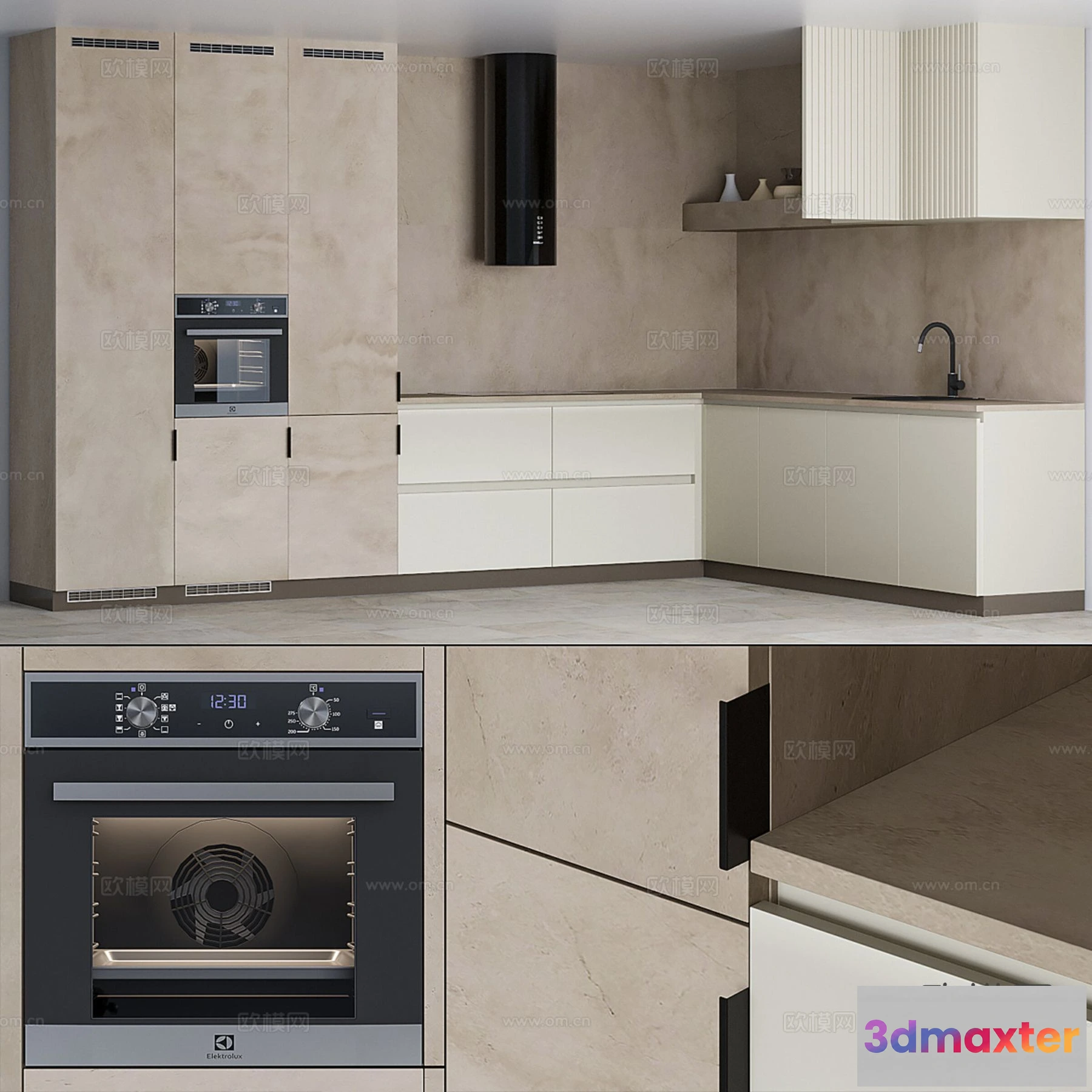 1536958 - KITCHEN 3D MODELS - 3D Model For Interior Design - 11649 3D Max