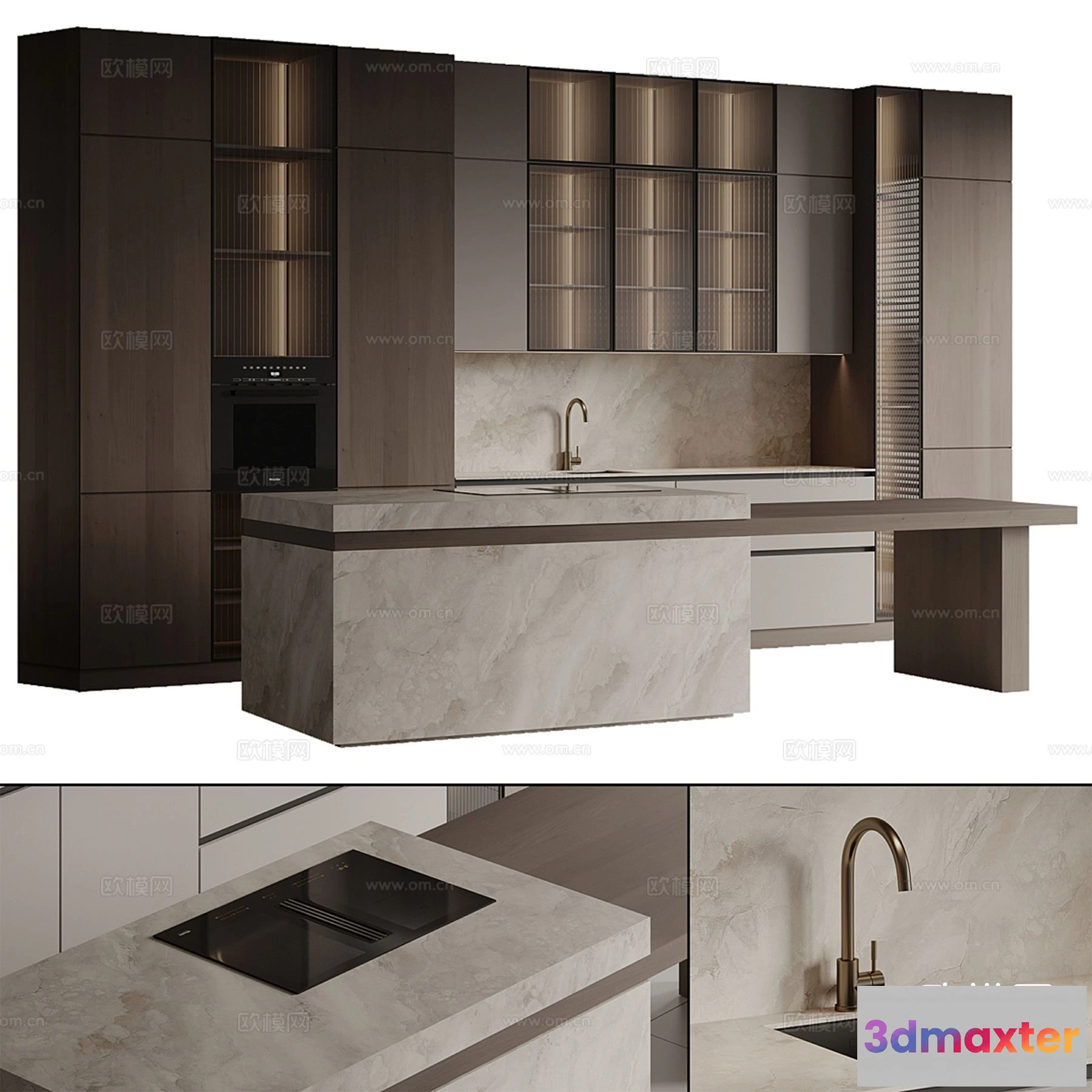 1536964 - KITCHEN 3D MODELS - 3D Model For Interior Design - 11652 3D Max