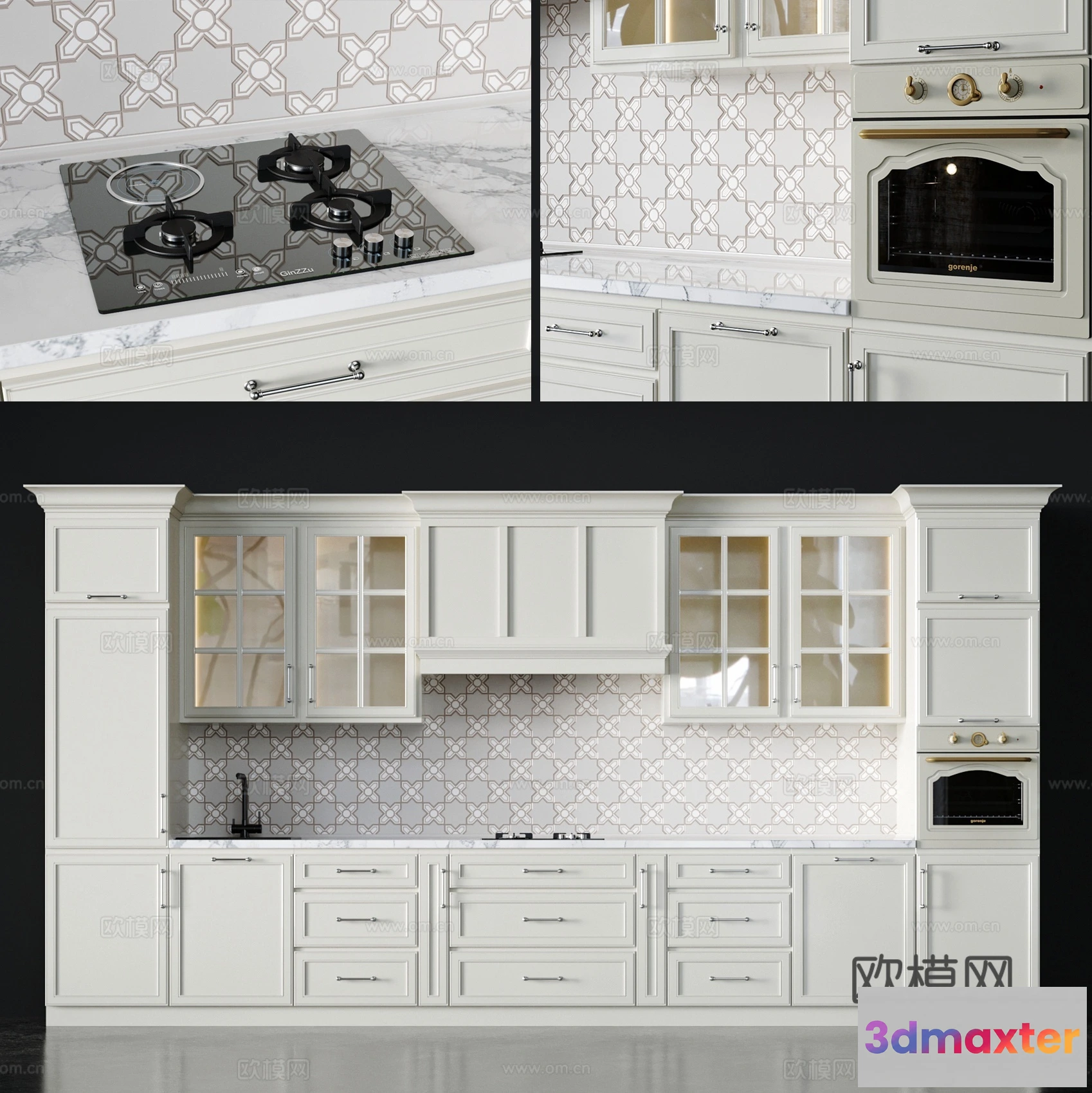 1536996 - KITCHEN 3D MODELS - 3D Model For Interior Design - 11668 3D Max