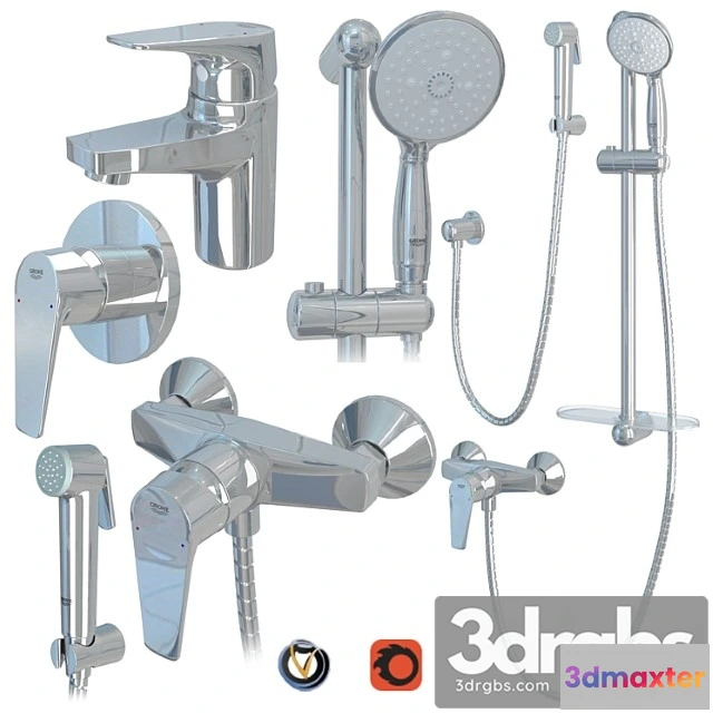 1014218 - Grohe bauflow faucet set