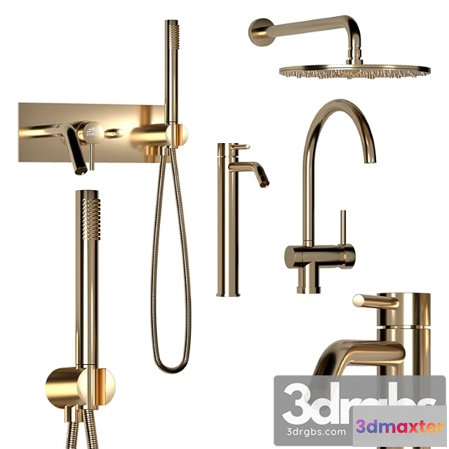 1014286 - Mixer set paffoni set gold