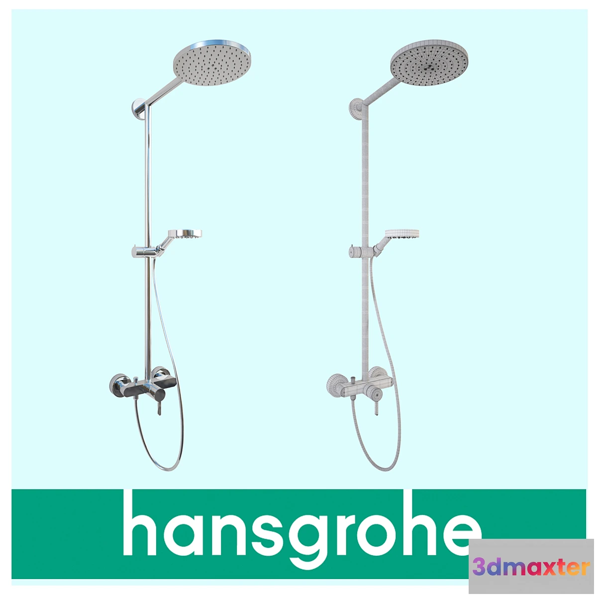 1267392 - Hansgrohe Raindance Showerpipe 180 EcoSmart 3D Max