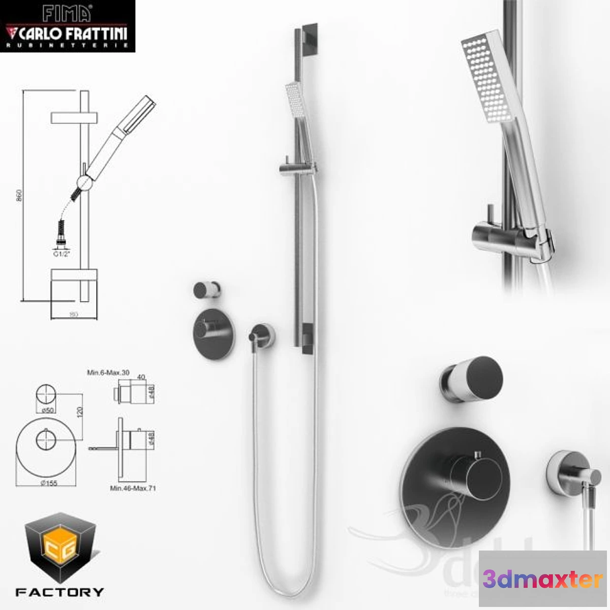 1269533 - FIMA CARLO FRATTINI SHOWER SET 3D Max