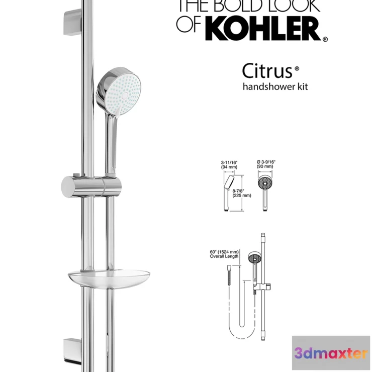 1286236 - Kohler Citrus® handshower kit 3D Max