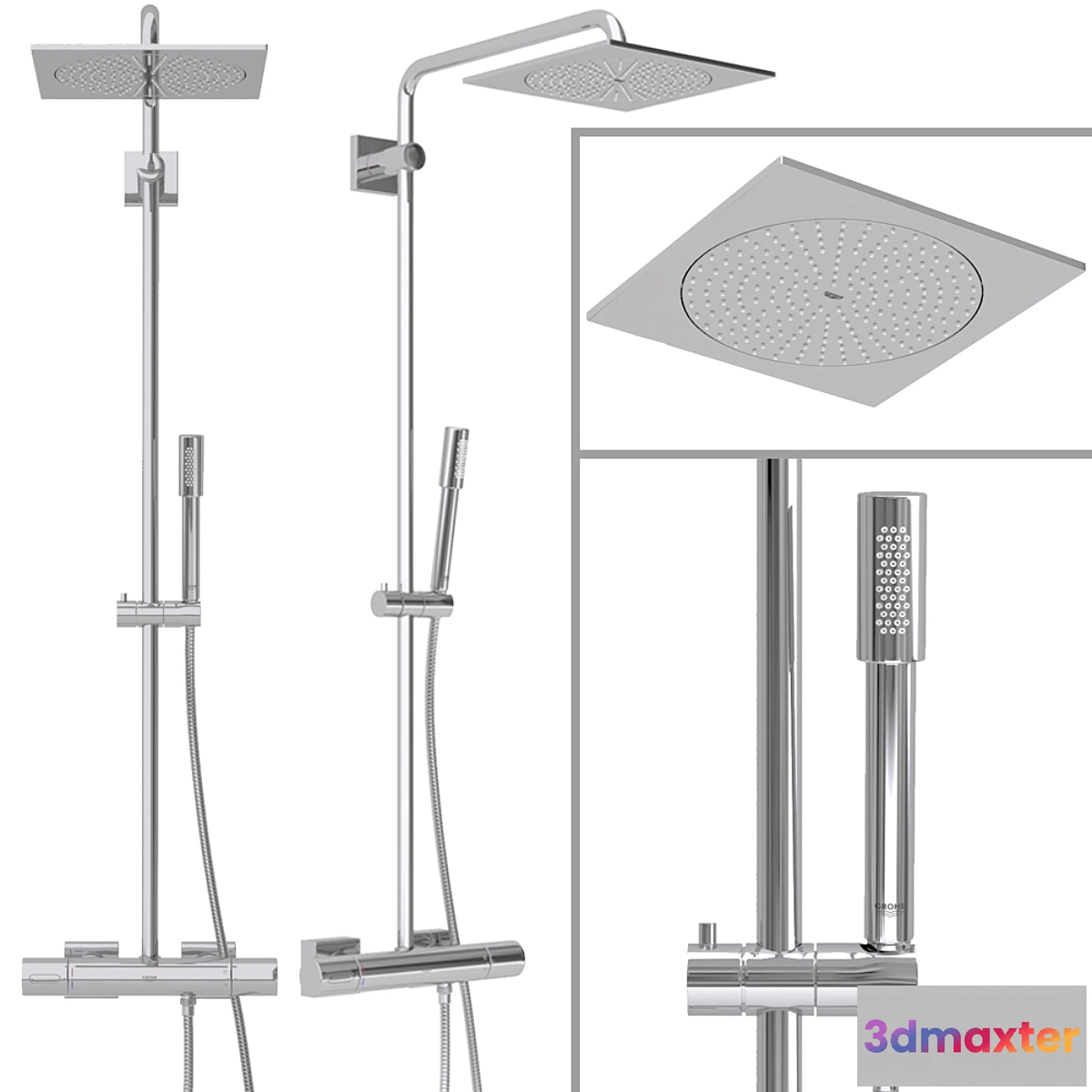 1293951 - Shower System Grohe Rainshower F-Series System 254 - No.2 3D Max