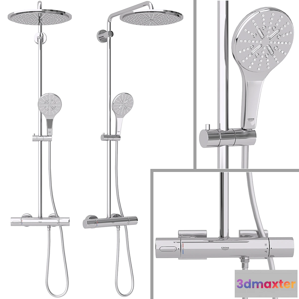 1296801 - Shower system Grohe Rainshower Smartactive Cube 310_v2 3D Max