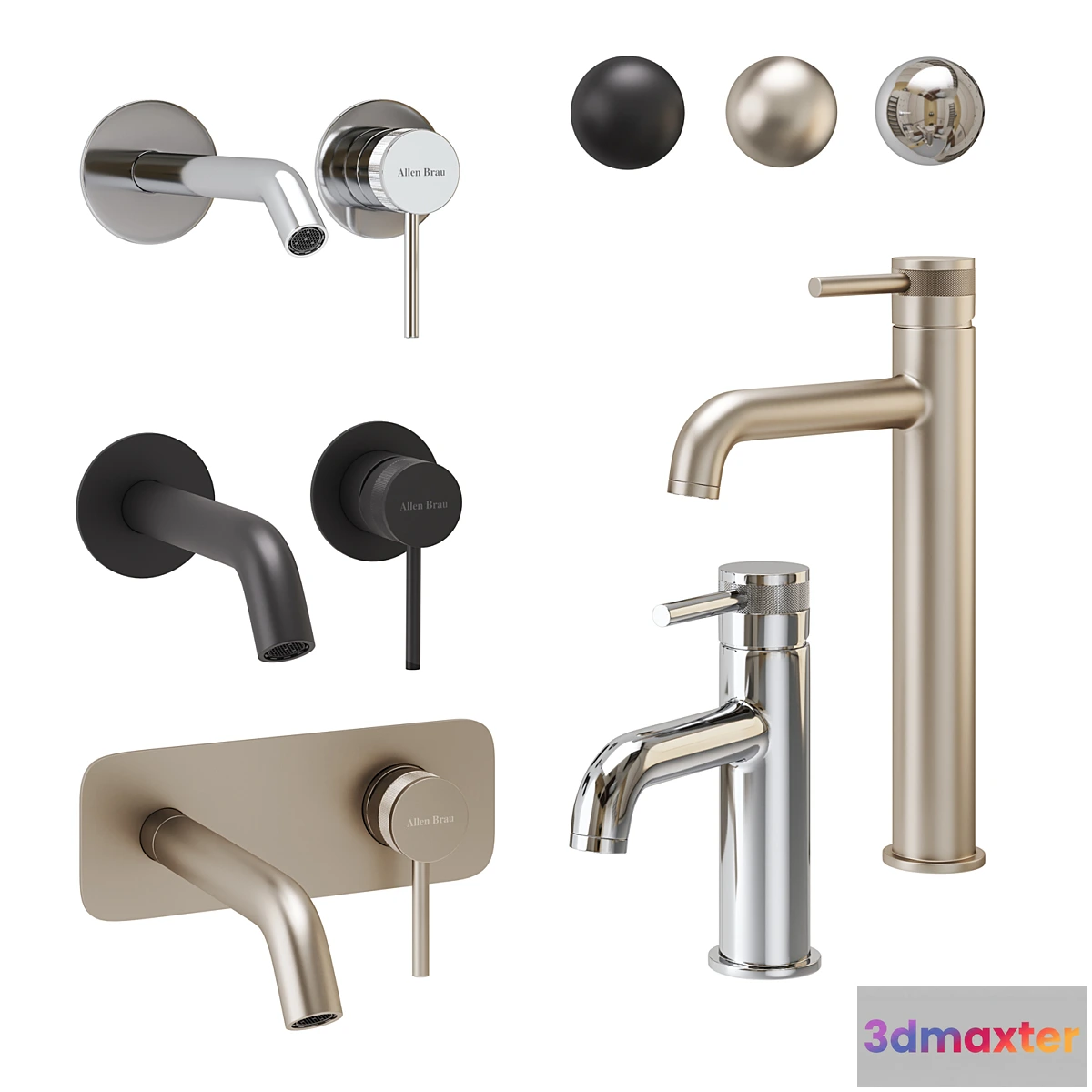 1299778 - Allen Brau Priority Basin Faucet Set 3D Max