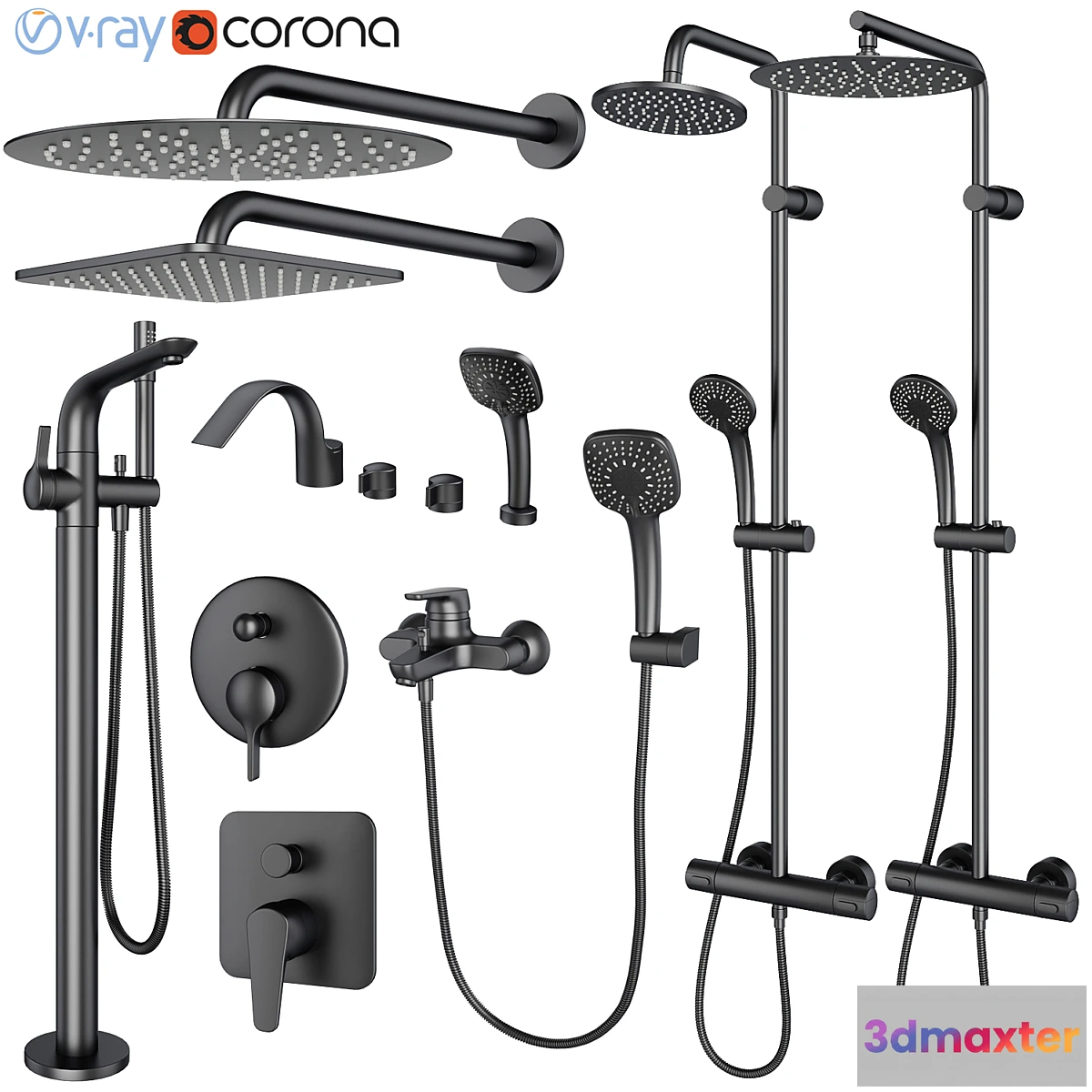 1300651 - Faucets and shower systems IDEAL standard set 130 3D Max