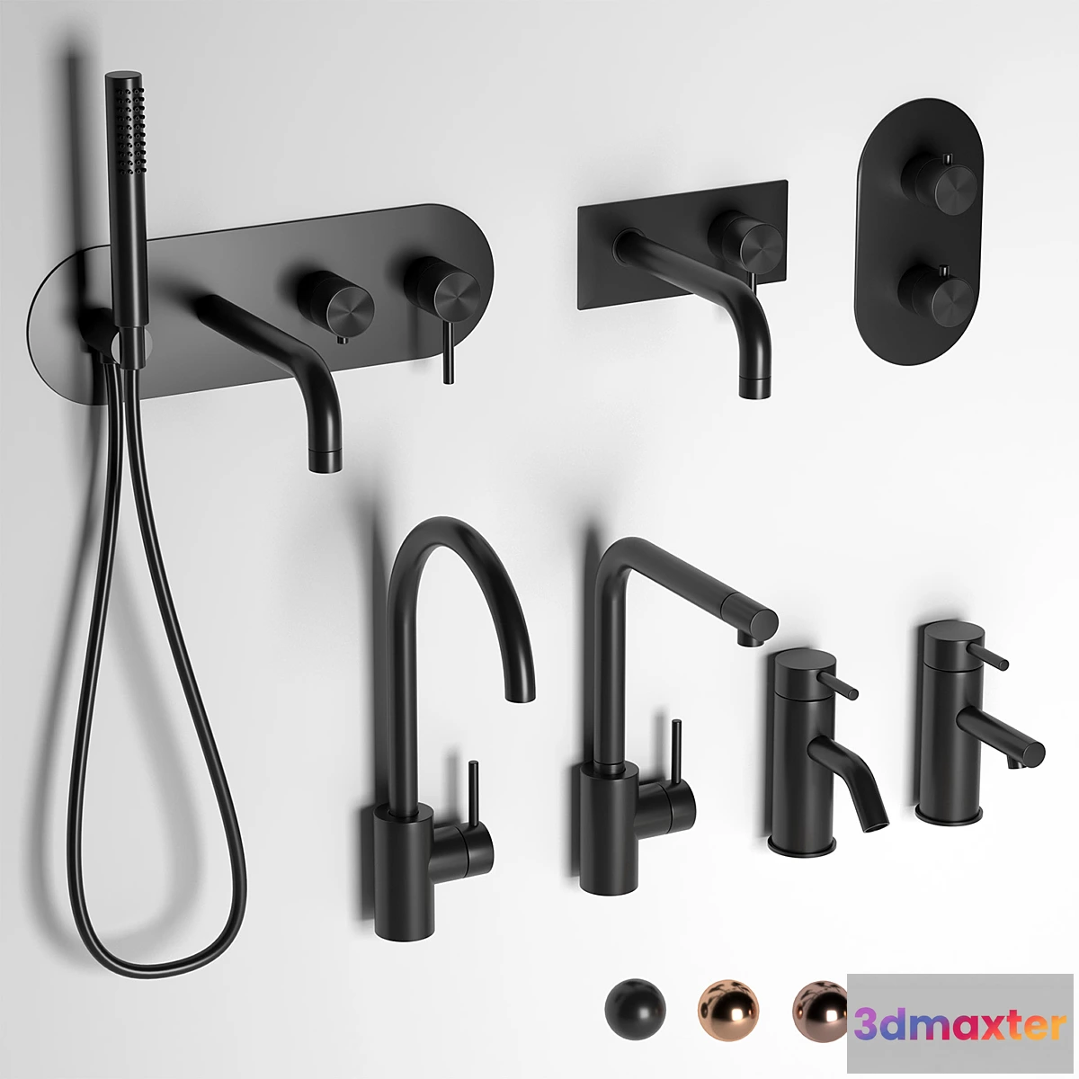 1305977 - Faucet Set Acquerelli Set 2 - No.2 3D Max