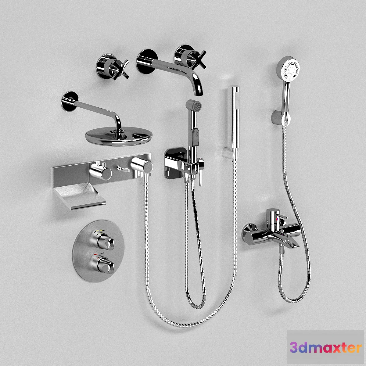 1309319 - Bathroom accessories collection 3D Max