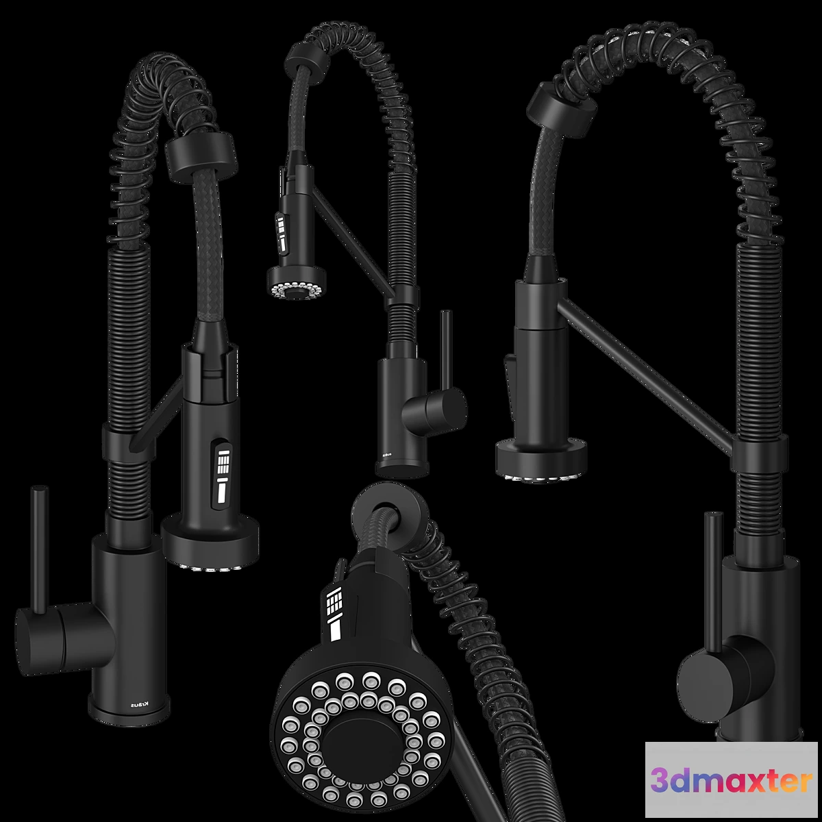 1315432 - Kraus Kitchen Faucet Matte Black - No.2 3D Max