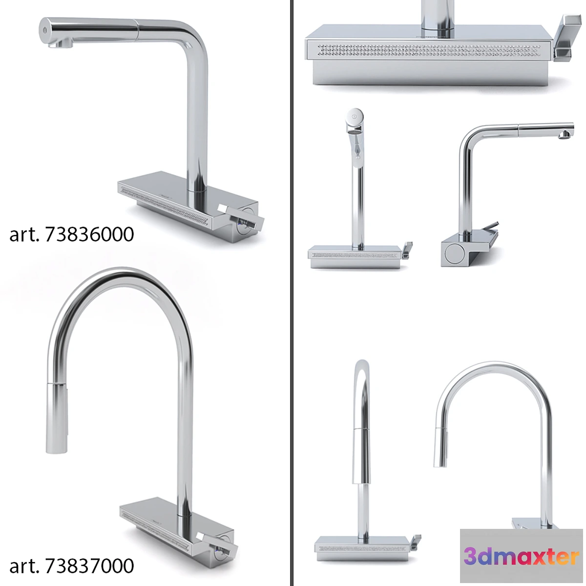 1323886 - Kitchen Faucets HANSGROHE  Aquno select 3D Max