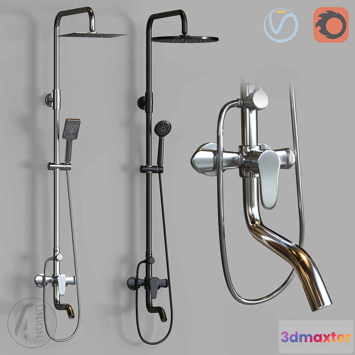 1337308 - Shower system SHR-0020 3D Max