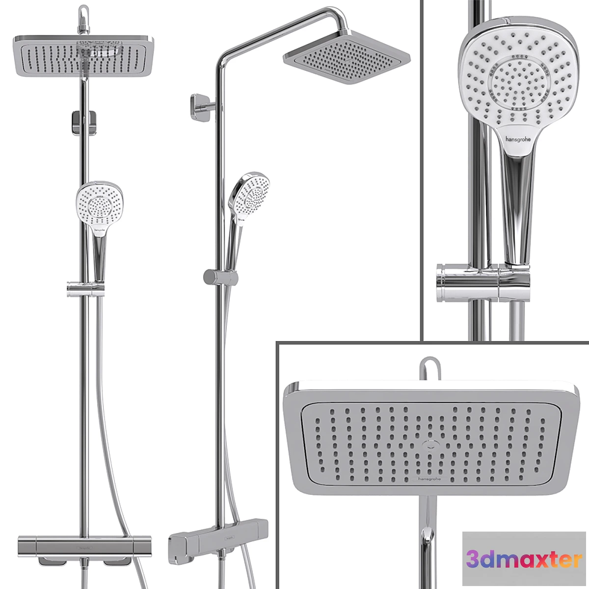 1338874 - Shower System Hansgrohe Croma E Showerpipe 280 3D Max
