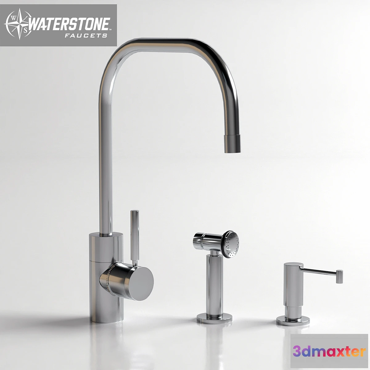 1339585 - Waterstone Fulton Kitchen Faucet Model # 3825-2 3D Max