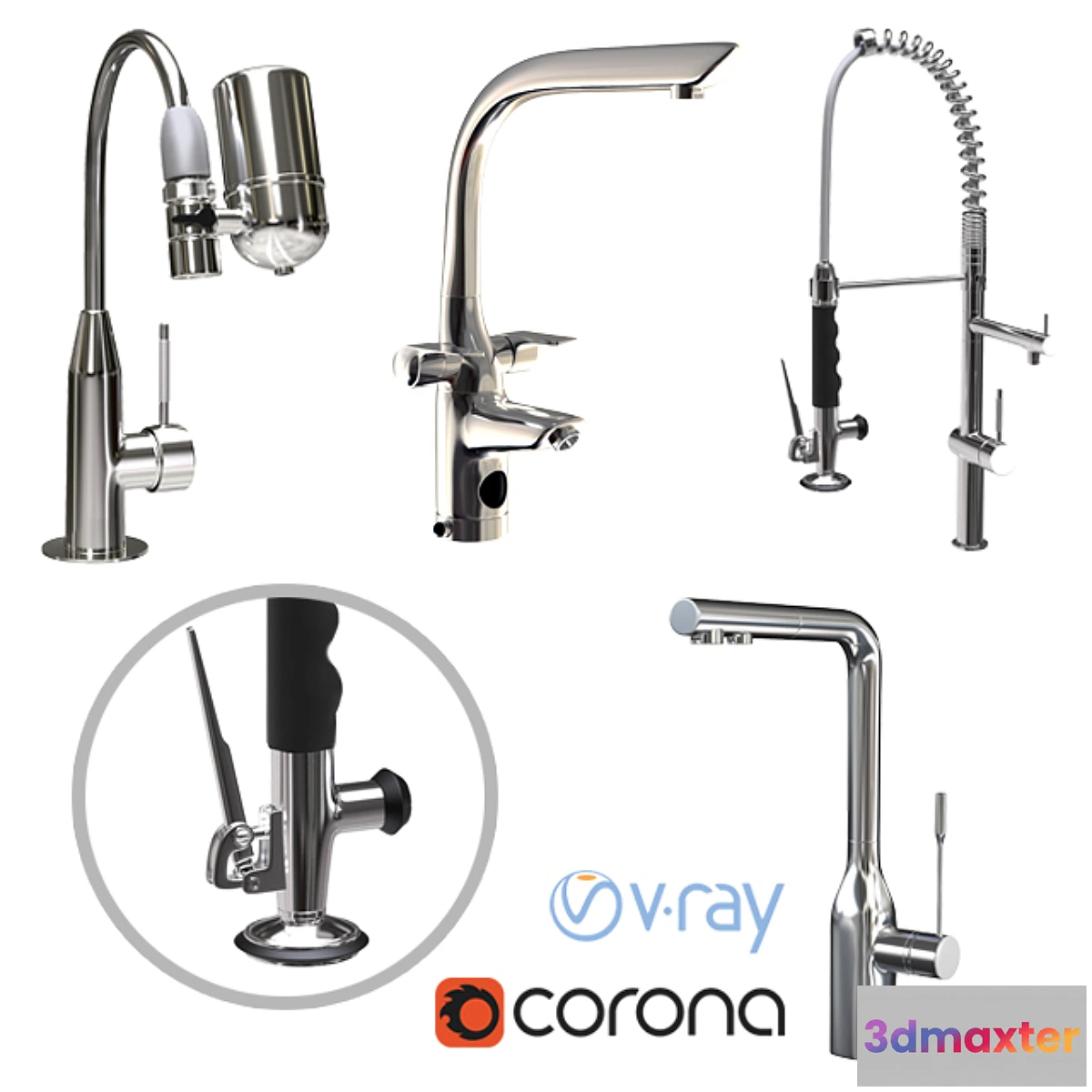 1341364 - Kitchen taps 3D Max