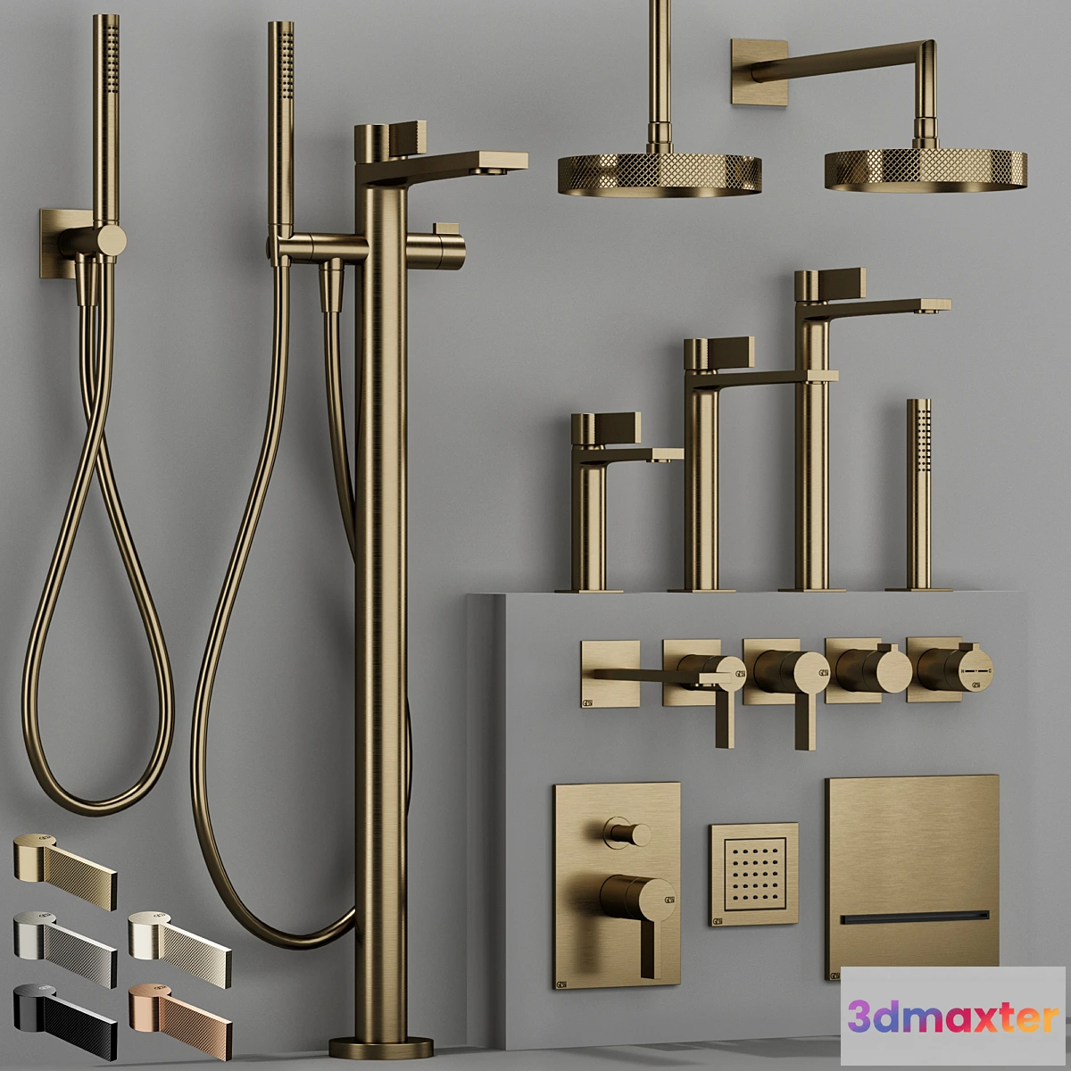 1347732 - GESSI INVERSO RIGATO bathroom faucet set - No.2 3D Max