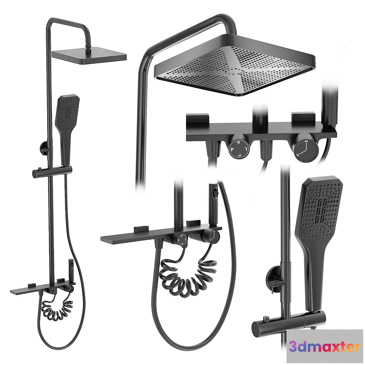 1348382 - Shower Set REAL HELIX - No.2 3D Max
