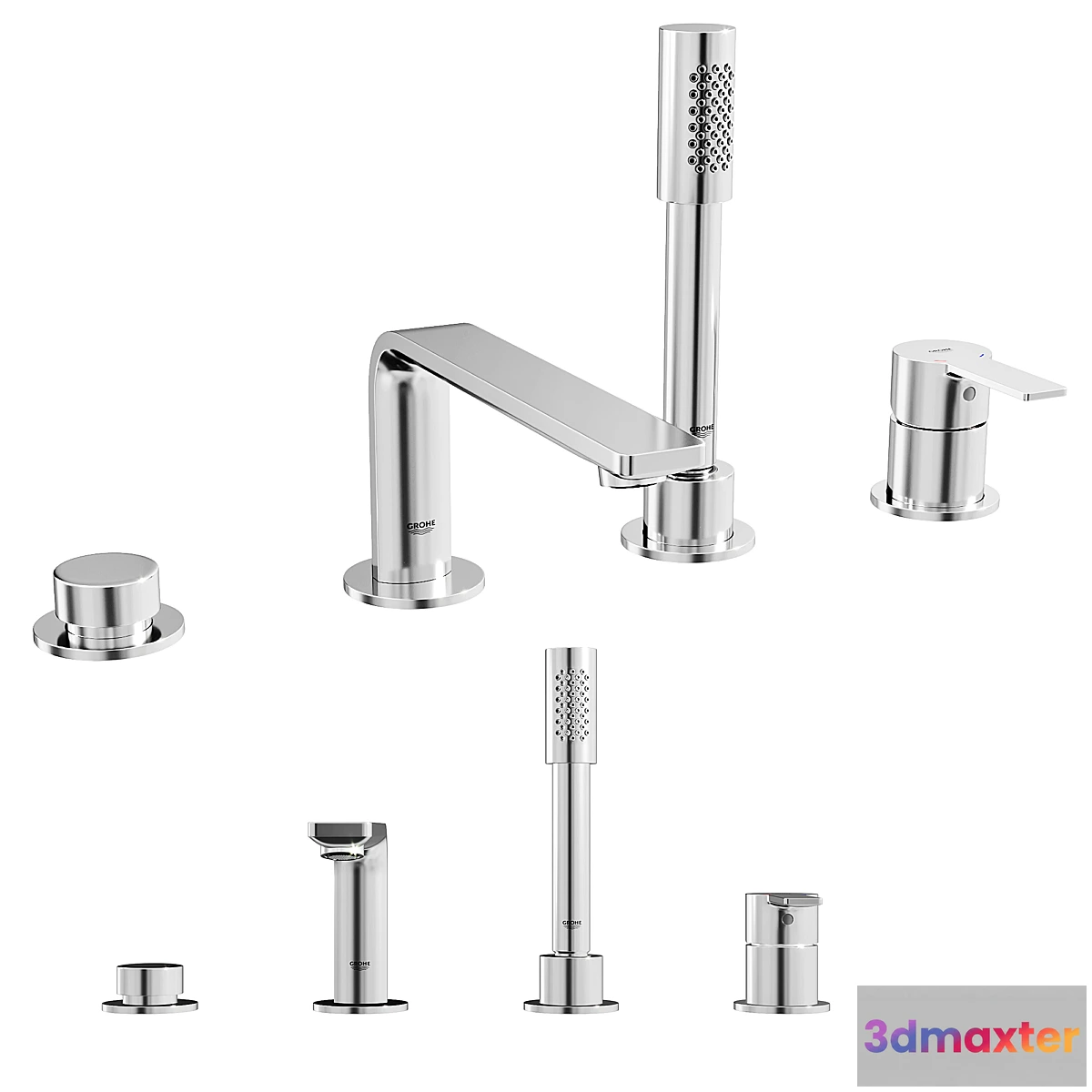 1351217 - Grohe Lineare bathtub mixer 3D Max