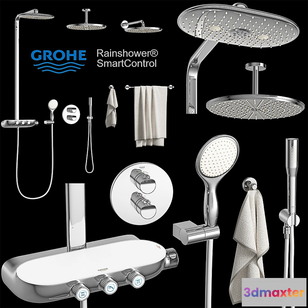 1351557 - GROHE shower set and accessories 3D Max