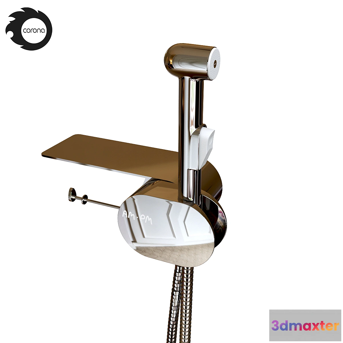 1354920 - Hygienic shower AM.PM Like F0202600 with shelf 3D Max