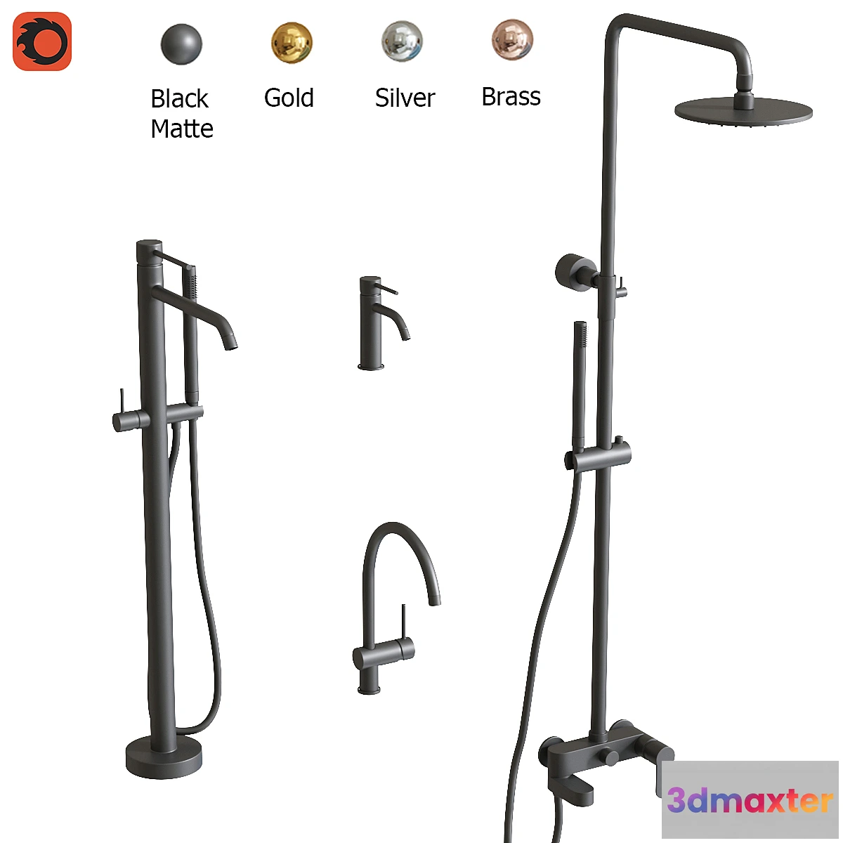 1355477 - Paffoni Mixer Set 3D Max