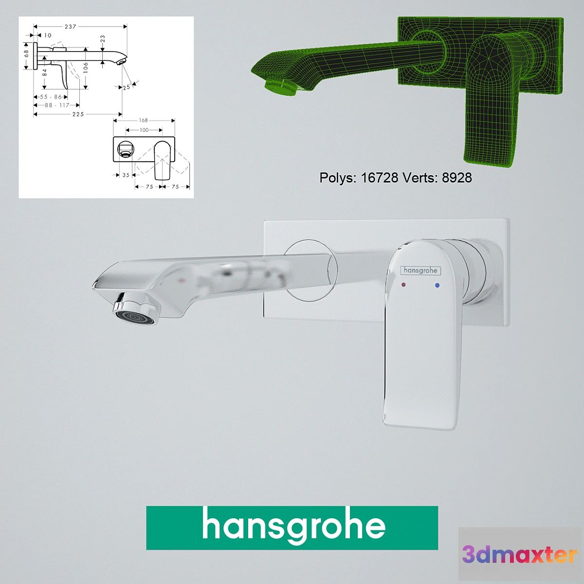 1400366 - Basin Mixer Hansgrohe Metris 3D Max