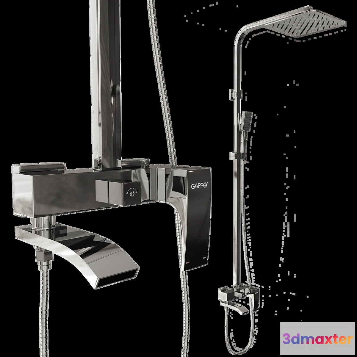 1405290 - Shower column Gappo G2407 chrome 3D Max