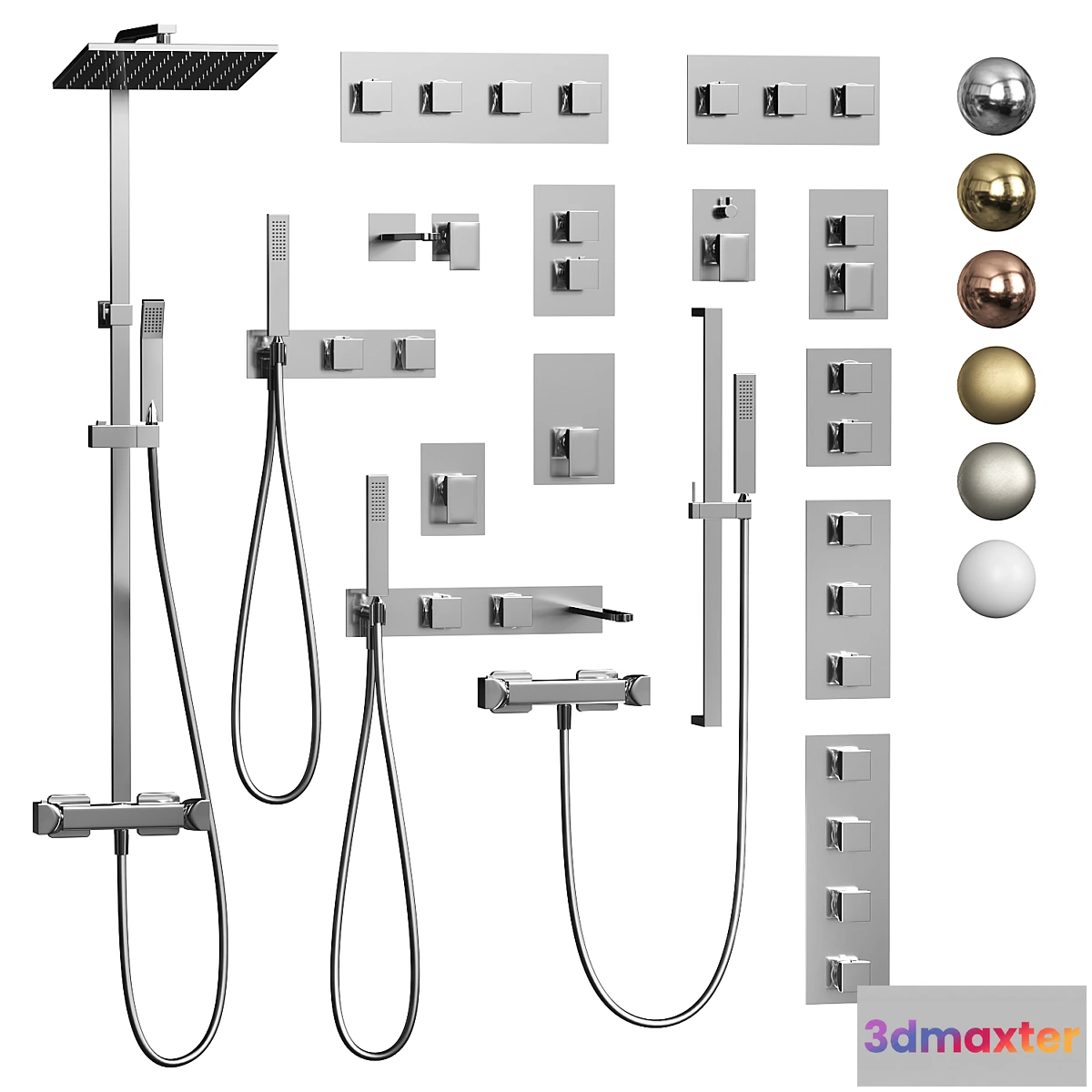 1406902 - Wall mounted faucet set Cisal HI-RISE 3D Max